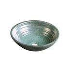 Waskom Sapho Attila Rond 42.5x14 cm Keramiek Groen Koper, Ophalen of Verzenden, Nieuw, Overige typen