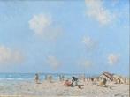 Joop van Leeuwen 1962- - Dagje aan het strand, Antiek en Kunst