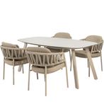 Calma Manolo dining tuinset 180x95xH75 cm 5 delig latte, Ophalen of Verzenden, Nieuw