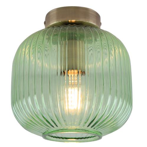 Glazen plafondlamp goud, Charlois, Huis en Inrichting, Lampen | Plafondlampen, Nieuw, Glas, Ophalen of Verzenden
