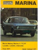 1971 MORRIS MARINA 1 EN 2 WERKPLAATSHANDBOEK ENGELS