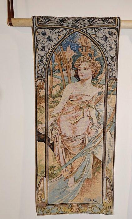 Arazzo Alfons Mucha  DE OCHTEND - Art Nouveau - Wandtapijt, Antiek en Kunst, Kunst | Designobjecten