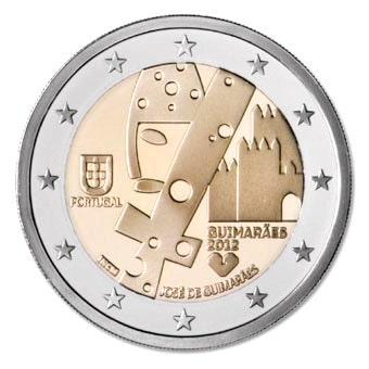 Portugal 2 Euro Guimarães 2012 UNC, Postzegels en Munten, Munten | Europa | Euromunten, Verzenden