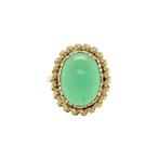Gouden vintage ring met chrysopraas14 kt, Ophalen of Verzenden, Nieuw