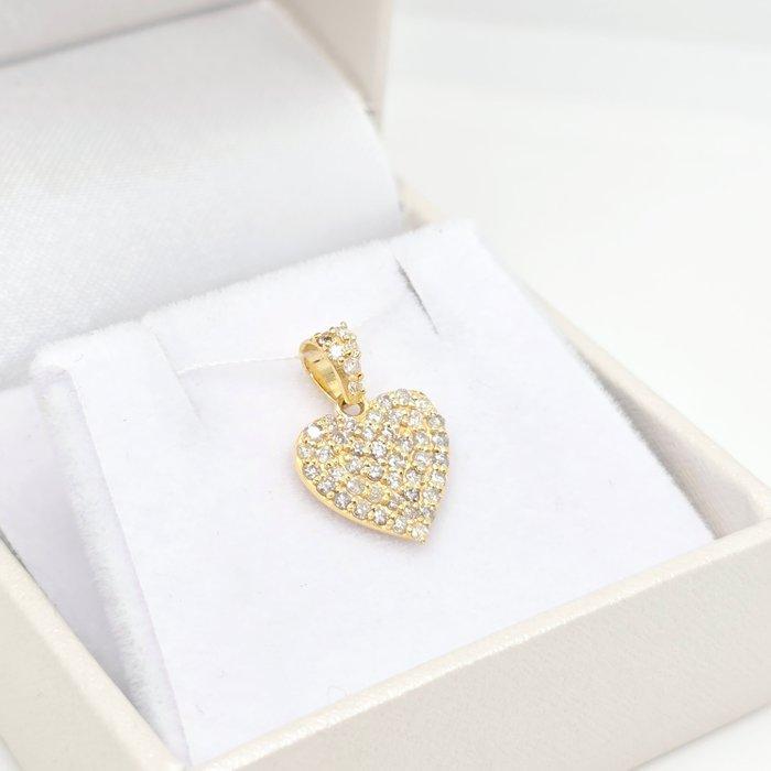 Zonder Minimumprijs - Hanger - 14 karaat Geel goud - 0.40ct., Sieraden, Tassen en Uiterlijk, Antieke sieraden