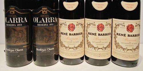 1978 René Barbier, Tinto Reserva x3 & 1973 Bodegas Olarra x2, Verzamelen, Wijnen