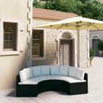 vidaXL 4-delige Loungeset met kussens poly rattan zwart, Tuin en Terras, Tuinsets en Loungesets, Verzenden, Nieuw, Rotan, Loungeset