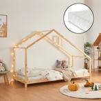 Kinderbed Siuntio huisbed met matras 90x200 cm naturel [en.c, Nieuw, Verzenden