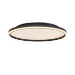 Design plafondlamp zwart met wit incl. LED 3-staps dimbaar -, Nieuw, Kunststof, Design