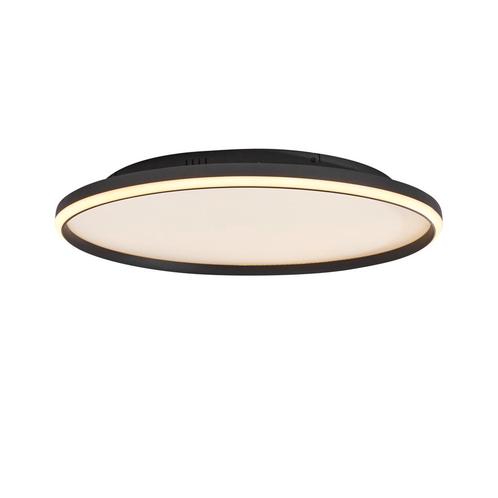 Design plafondlamp zwart met wit incl. LED 3-staps dimbaar -, Huis en Inrichting, Lampen | Plafondlampen, Nieuw, Kunststof