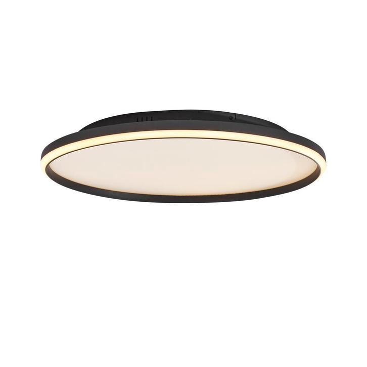 Design plafondlamp zwart met wit incl. LED 3-staps dimbaar -, Huis en Inrichting, Lampen | Plafondlampen, Nieuw, Kunststof
