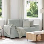 vidaXL Loveseat bank 120 cm fluweel lichtgrijs, Huis en Inrichting, Verzenden, Nieuw, Stof