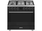 SMEG B91GMMBNLK2 - Gasfornuis - 90 cm - 6 branders - Mat, Verzenden, Zo goed als nieuw