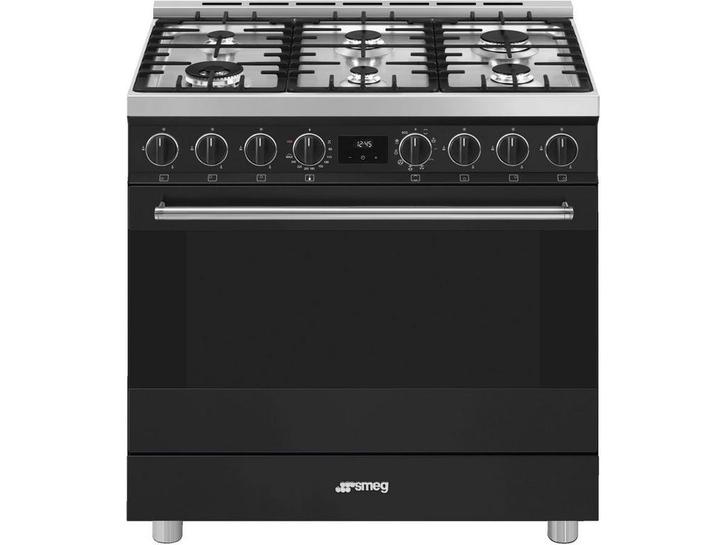 SMEG B91GMMBNLK2 - Gasfornuis - 90 cm - 6 branders - Mat, Witgoed en Apparatuur, Fornuizen, Zo goed als nieuw, Verzenden