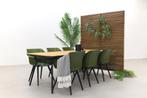 Hartman Sophie Studio Moss Green/Bella 220x95 cm. - 7-delige, Verzenden, Nieuw, Hout, Tuinset