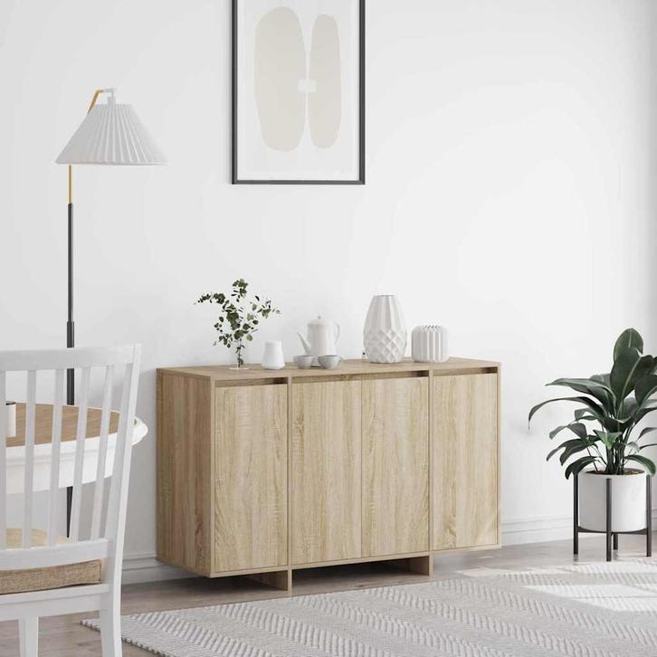 vidaXL Dressoir Sonoma eiken 120 x 41 x 75 cm Bewerkt hout, Huis en Inrichting, Kasten | Dressoirs, Nieuw, Minder dan 50 cm, Overige houtsoorten