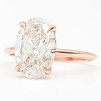 Ring - 14 karaat Roségoud - 3.01ct. tw. Diamant (Lab-grown), Sieraden, Tassen en Uiterlijk, Ringen, Nieuw