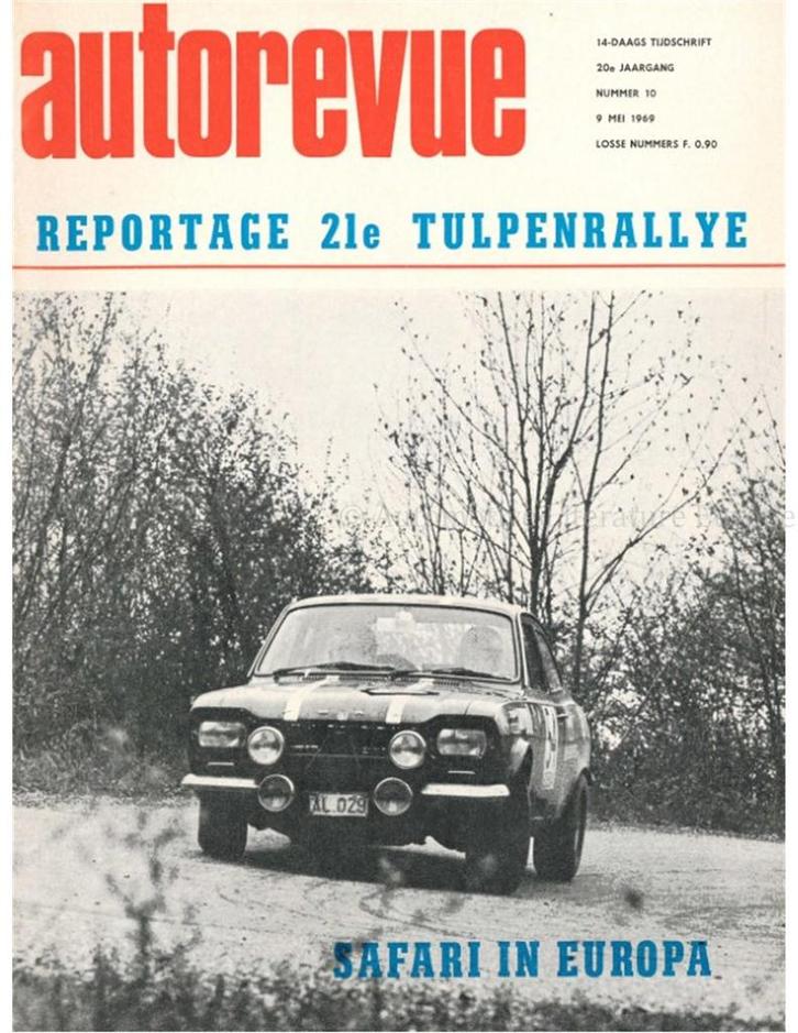 1969 AUTO REVUE MAGAZINE 10 NEDERLANDS, Boeken, Auto's | Folders en Tijdschriften