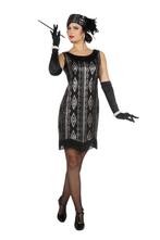 Charleston Jurk Zwart/Zilver, Kleding | Dames, Verzenden, Nieuw