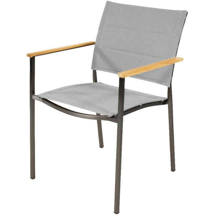 Tuinstoel Marmaris RVS Taupe, Huis en Inrichting, Stoelen, Nieuw, Ophalen of Verzenden