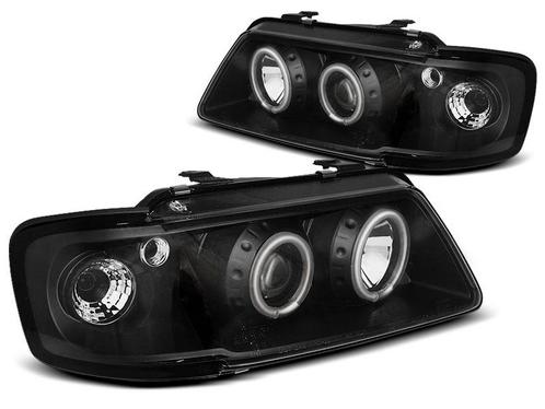 Koplampen Angel Eyes | Audi A3 8L 1996-2000 | CCFL | zwart, Auto-onderdelen, Verlichting, Nieuw, Audi, Ophalen of Verzenden