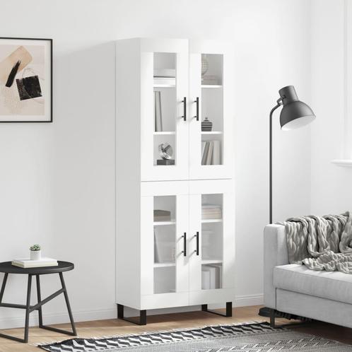vidaXL buffetkast 69,5x34x180 cm bewerkt hout wit, Huis en Inrichting, Kasten | Buffetkasten, 25 tot 50 cm, Nieuw, Overige houtsoorten
