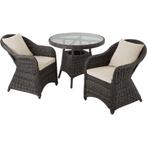 Wicker zitgroep Zürich 2+1 met aluminium frame - grijs, Verzenden, Nieuw