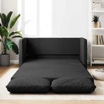 vidaXL Slaapbank vloermodel 2-in-1 112x174x55 cm stof zwart, Verzenden, Nieuw, Stof, Minder dan 150 cm