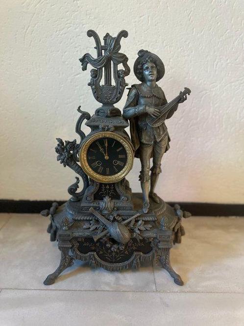 Pendule - Antiek Zinklegering - 1850-1900 - Prachtige De, Antiek en Kunst, Antiek | Klokken