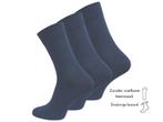 3 paar diabetes sokken - Drukvrije boord - Jeansblauw, Nieuw, Verzenden