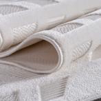 Modern Vloerkleed | Doha | Ruiten | Crème | 80x250 cm, Huis en Inrichting, Stoffering | Tapijten en Kleden, Verzenden, Nieuw