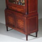 Franse Vitrine met lade en gesloten deurtje prachtig ingeleg, Antiek en Kunst, Ophalen of Verzenden