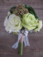 Bruidsboeket Brocante Succelent-Jute, Ophalen of Verzenden, Nieuw