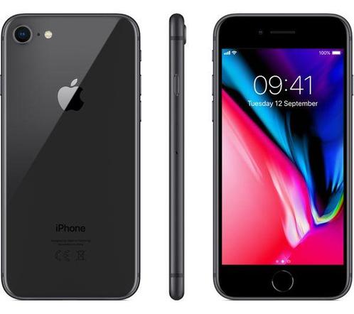 Apple iPhone 8 64GB + nieuwe accu (100%) black simlockvrij +, Telecommunicatie, Mobiele telefoons | Apple iPhone, Nieuw, Ophalen of Verzenden