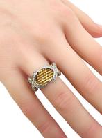 Ring - 14 karaat Geel goud - 1.04ct. tw. Diamant, Nieuw