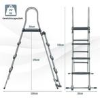 Coast Zwembadladder - verschuifbare treden - 122 cm - Zilver, Verzenden, Nieuw