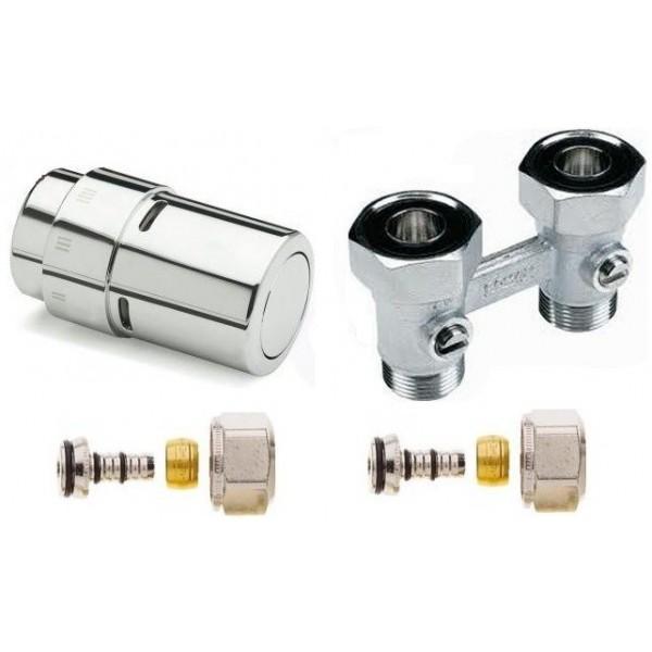 Designset Recht 16mm Alu/Pex  Chrome -  Vasco Flatline, Doe-het-zelf en Verbouw, Verwarming en Radiatoren, Verzenden