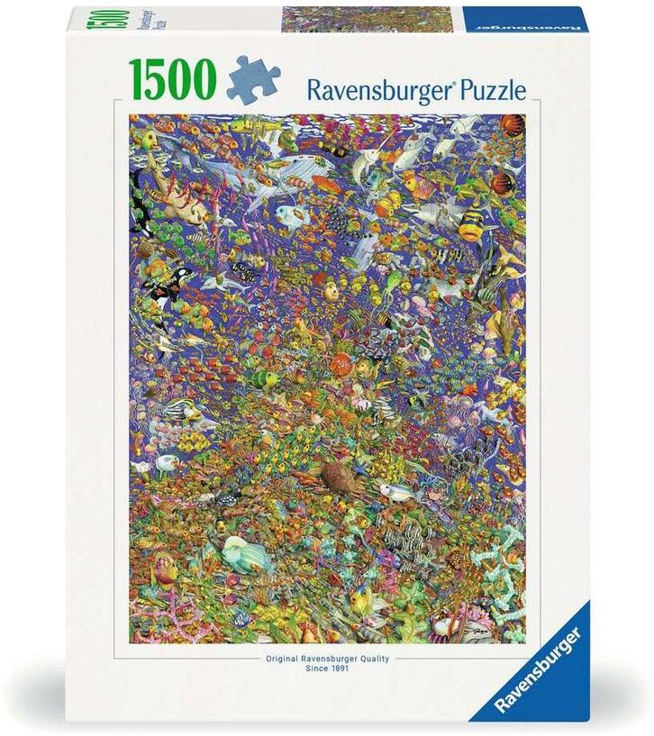 Vele Bonte Vissen Puzzel (1500 stukjes) | Ravensburger -, Hobby en Vrije tijd, Denksport en Puzzels, Nieuw, Verzenden