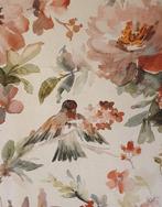 460x280cm! Exclusieve Floral Art Nouveau-stof met kolibries