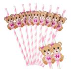 25 rietjes Bear roze, Hobby en Vrije tijd, Feestartikelen, Nieuw, Feestartikel, Geboorte of Huwelijk, Verzenden