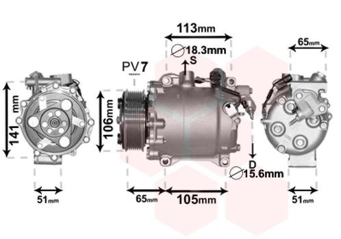 AIRCO COMPRESSOR VOOR HONDA CR-V RE 2006-2009 38810RZYA01, Auto-onderdelen, Airco en Verwarming, Nieuw, Ophalen of Verzenden
