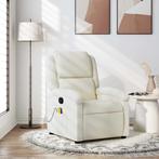vidaXL Massagestoel verstelbaar fluweel crèmekleurig, Huis en Inrichting, Fauteuils, Verzenden, Nieuw