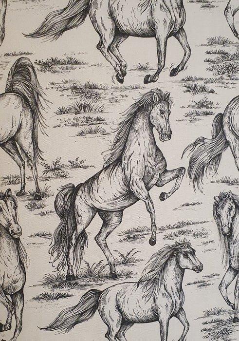 Exclusief weefsel voor paardrijden met rennende paarden in, Antiek en Kunst, Antiek | Kleden en Textiel