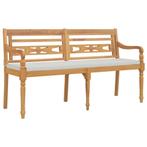 Teakhouten Tuinbank Batavia 150cm | Tweedekansje | OP=OP, Ophalen of Verzenden, Nieuw, Teakhout