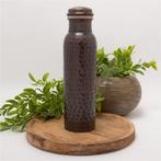Puur koperen waterfles gehamerd antique ± 950 ml (zware, Nieuw