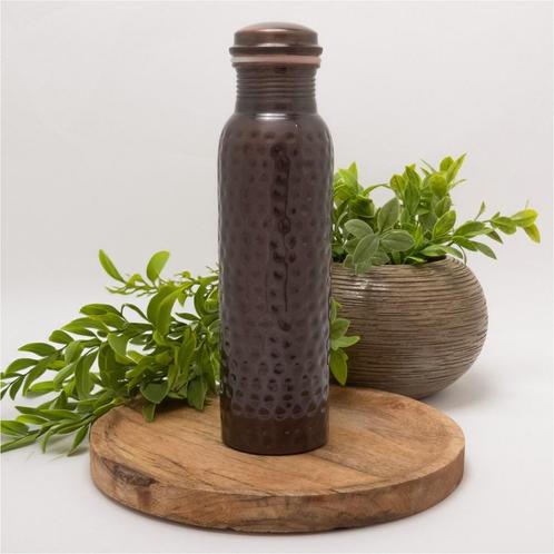 Puur koperen waterfles gehamerd antique ± 950 ml (zware, Sport en Fitness, Gezondheidsproducten en Wellness, Nieuw