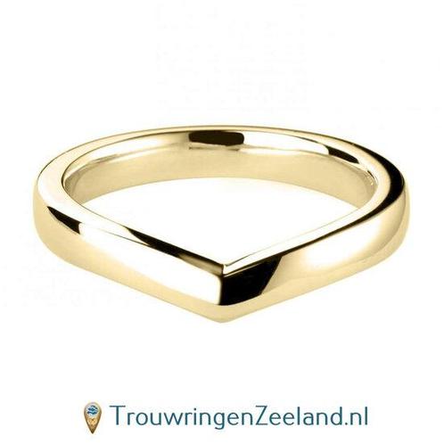 Aanschuifring in 9/18 karaat geelgoud in V-vorm zonder di..., Sieraden, Tassen en Uiterlijk, Ringen, Verzenden