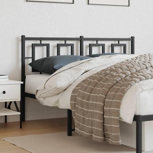 vidaXL Hoofdbord 140 cm metaal zwart, Huis en Inrichting, Slaapkamer | Bedden, Nieuw, Metaal, Verzenden