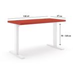 Actiforce Zit-sta bureau 138x67cm - Rood - Back to school!!, Huis en Inrichting, Ophalen of Verzenden, In hoogte verstelbaar, Nieuw