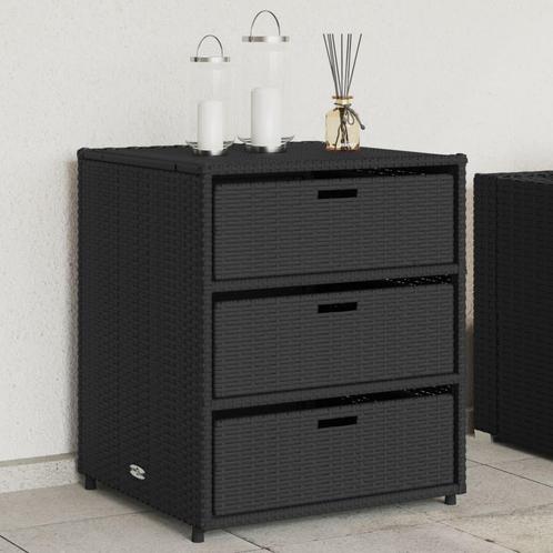 vidaXL Tuinkast 55x59x69 cm poly rattan zwart, Tuin en Terras, Overige Tuin en Terras, Nieuw, Verzenden